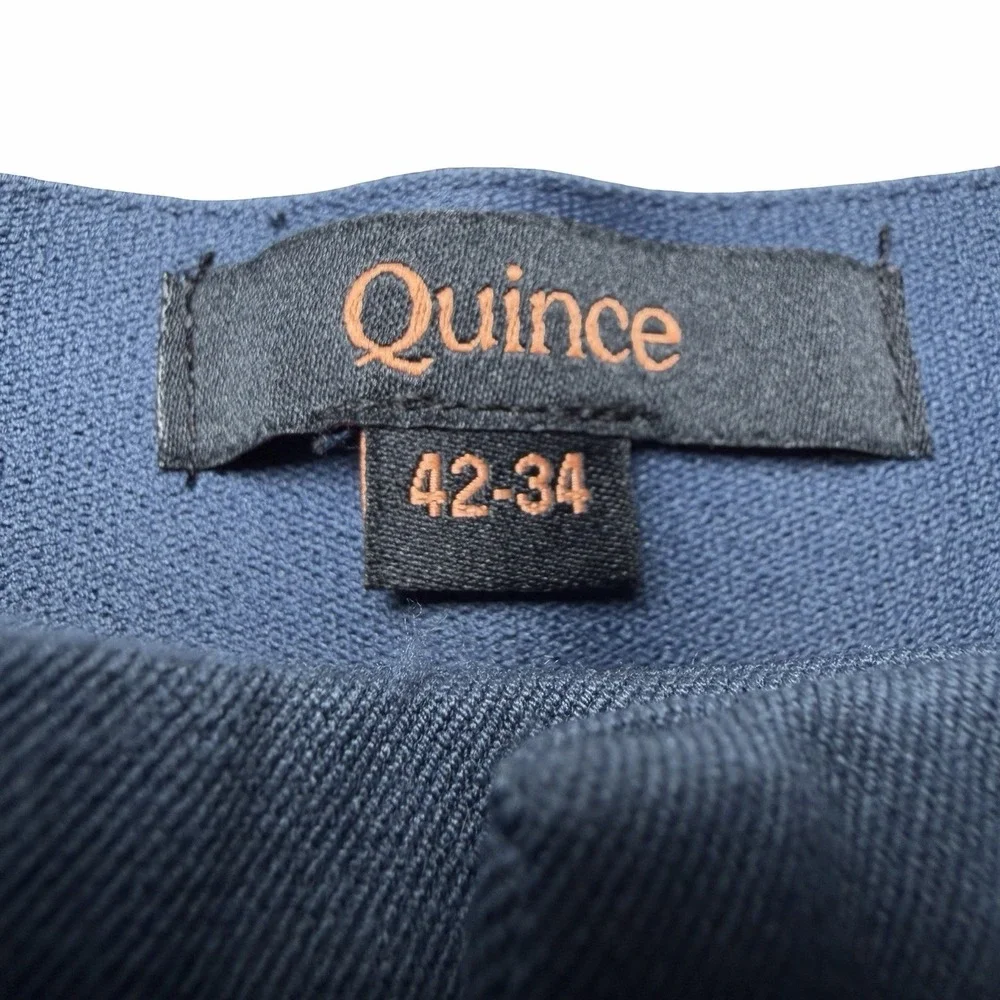 Quince Ultra Stretch 24/7 Smart Chino Pants Ocean Blue 42x34 Performance Casual